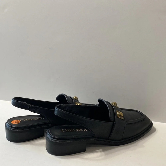 Chelsea & Violet The Lundin Leather Preppy Slingback Mules Size 8.5 - Picture 7 of 9